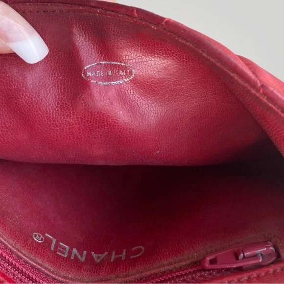 Chanel Red Belt Bag with Vintage Chain Bow Belt - Picture 11 of 17